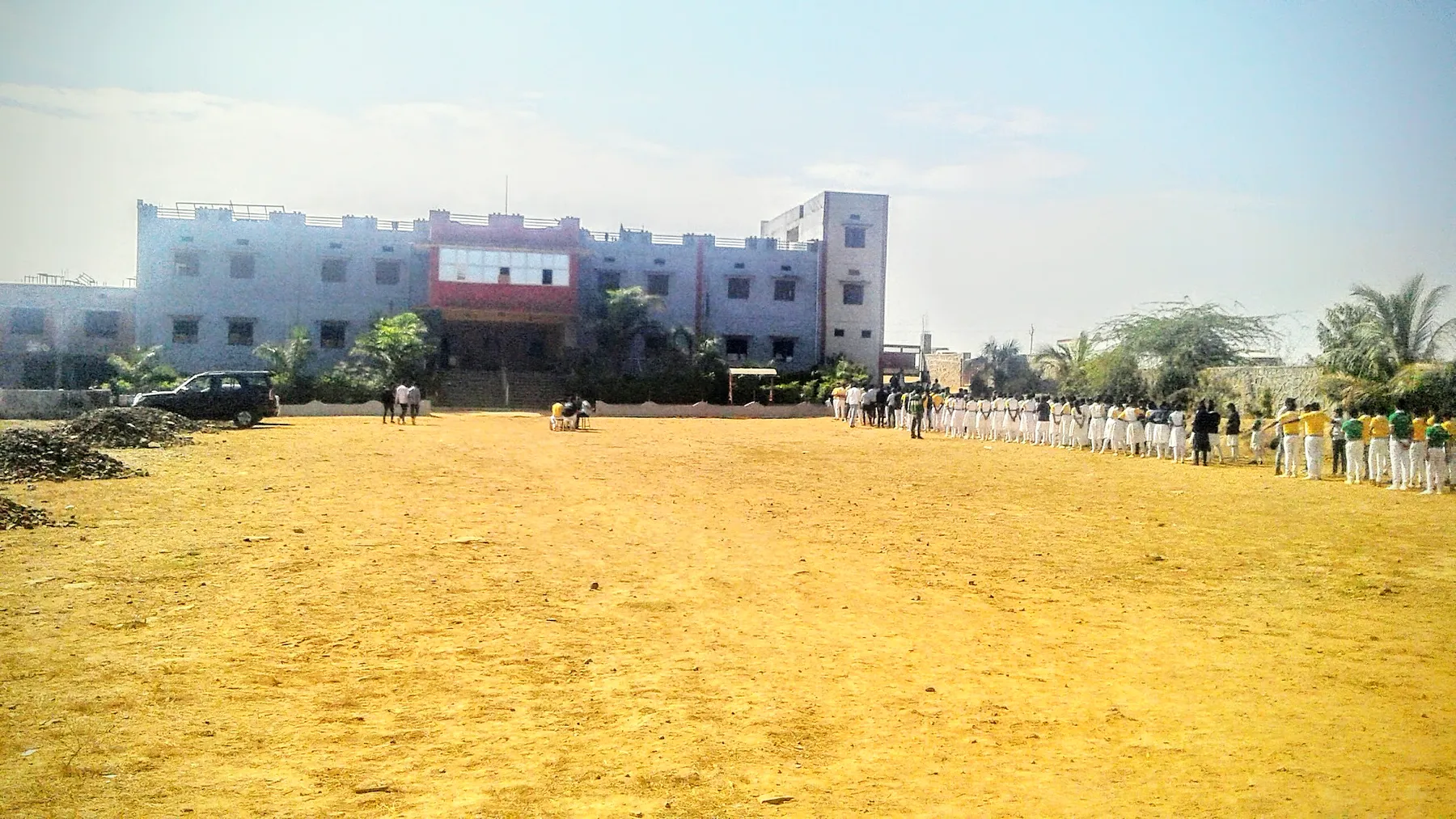 Our school building across the big ground