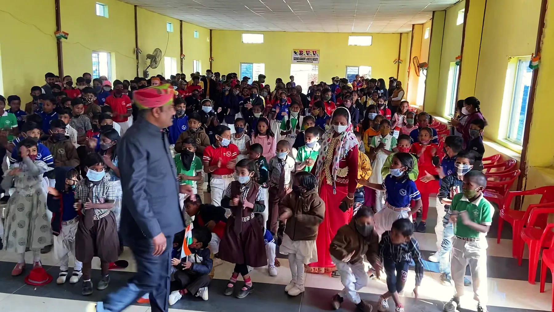 A school function in the hall