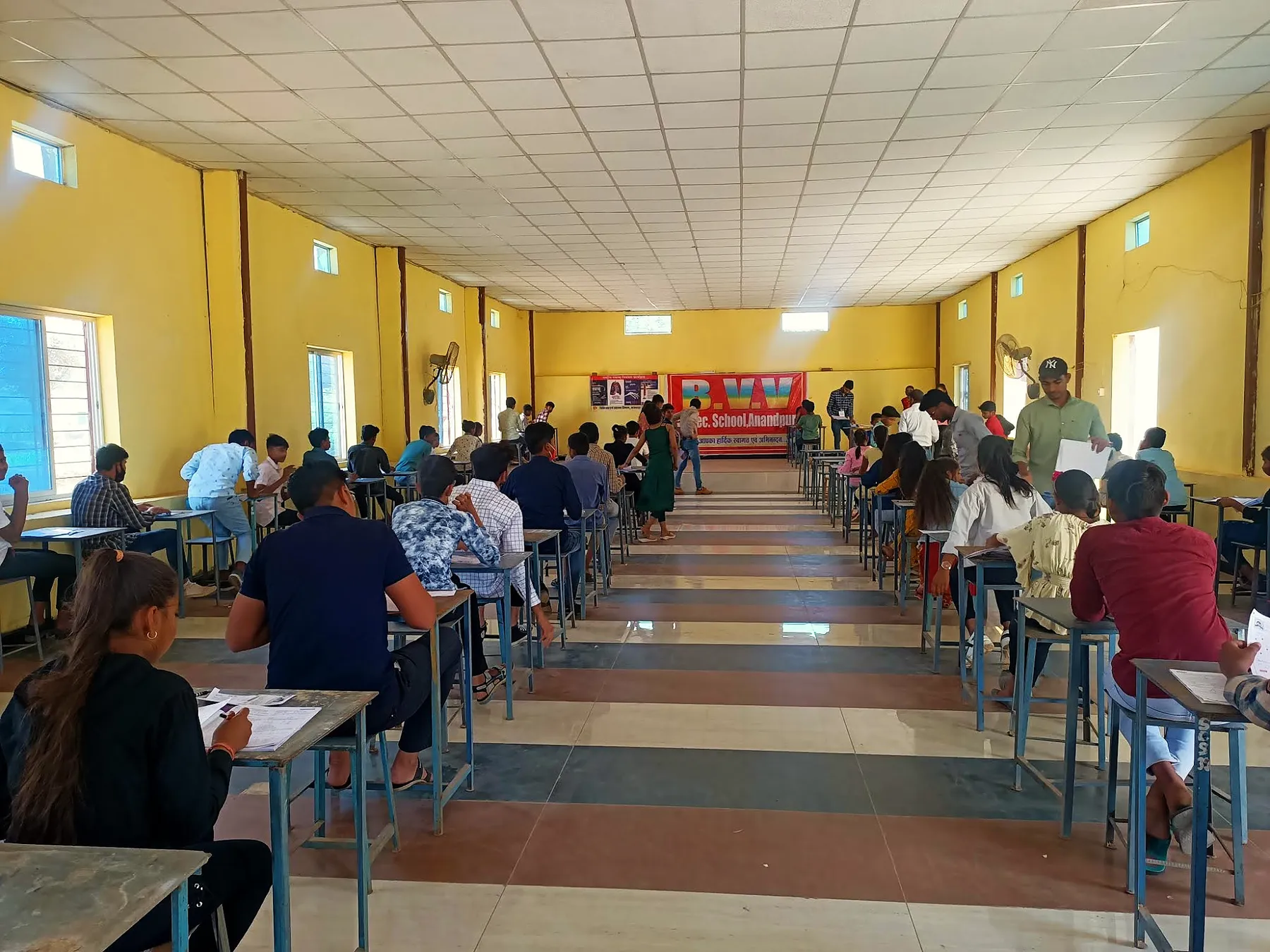 Exams in the main hall