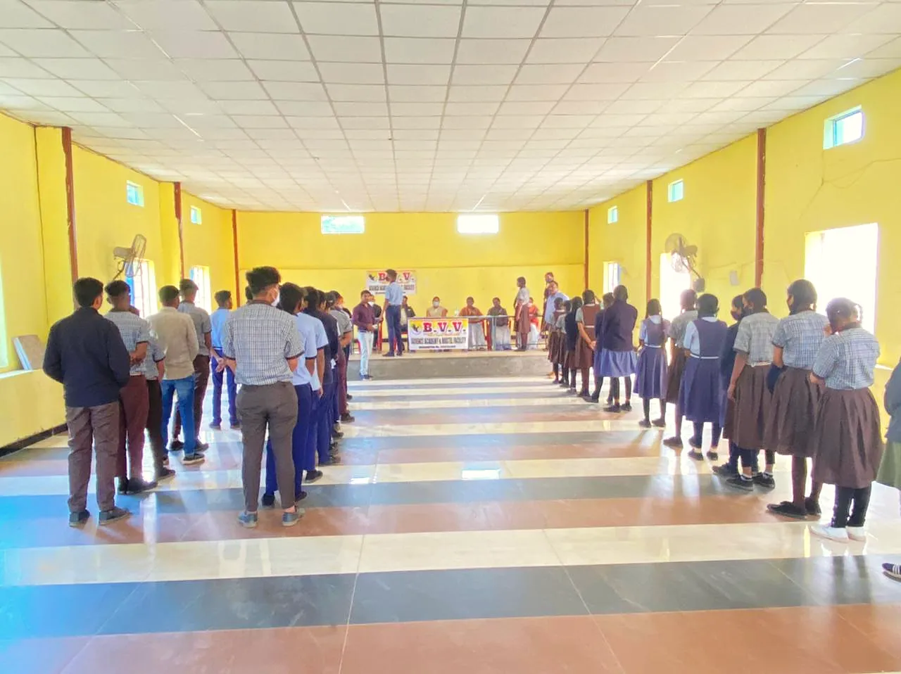 Students in the main hall