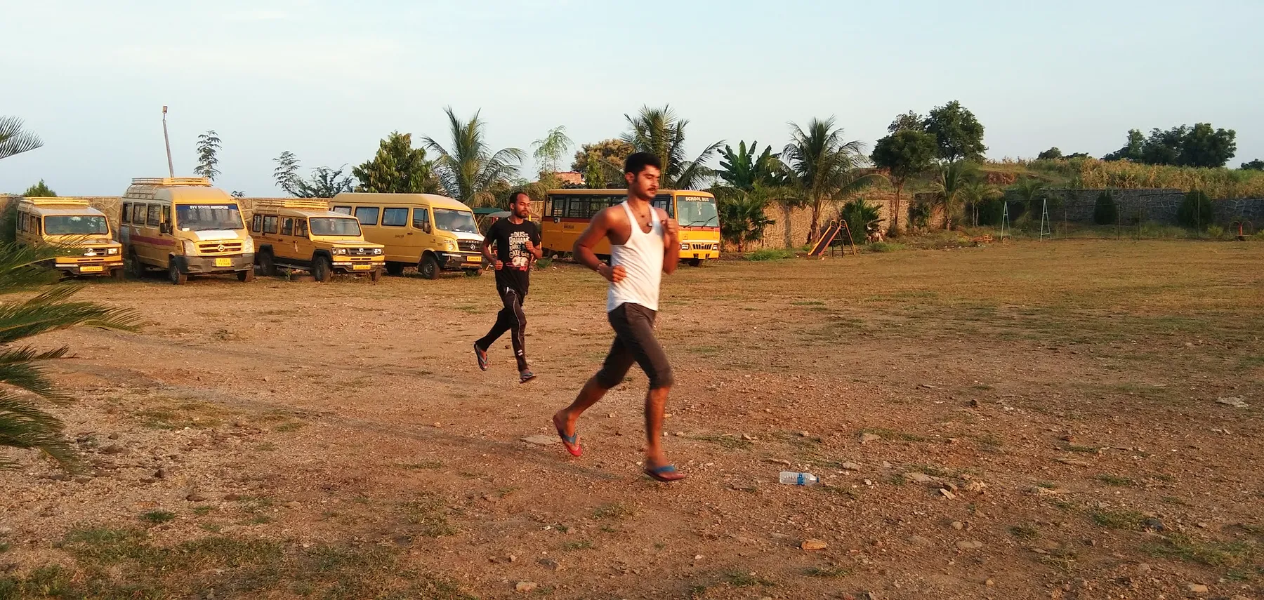 Running practice on the ground